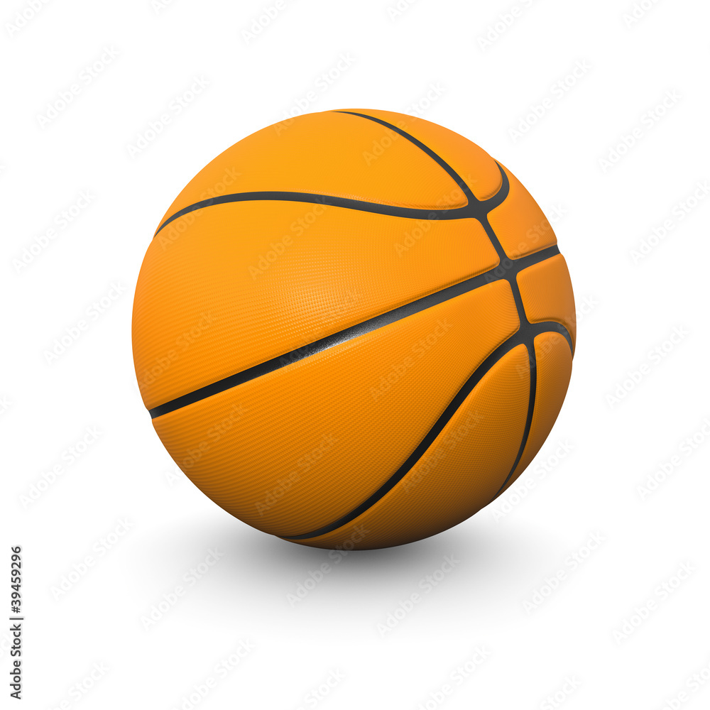 Orange basket ball 3d render illustration