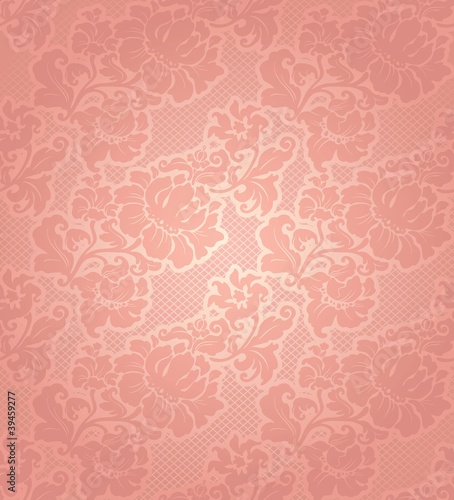 Lace background, ornamental beige flowers wallpaper