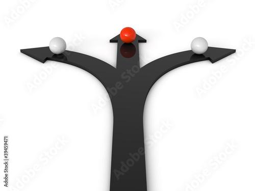 Leadership concept 3d rende...