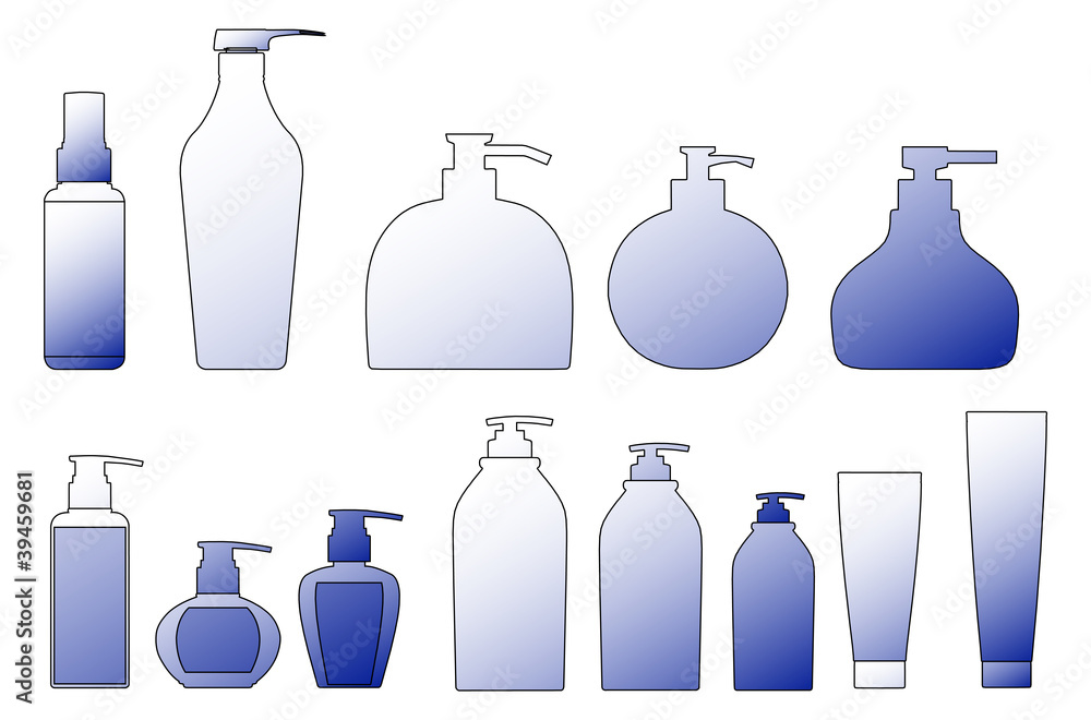 packing shampoo bottle vector outline silhouette packing shampoo bottle vector outline silhouette