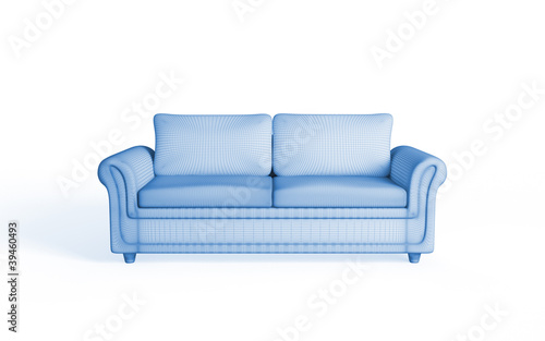 3d rendering of a modern sofa. © rukanoga