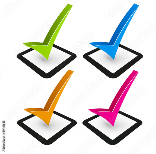 illustration of check mark and check box