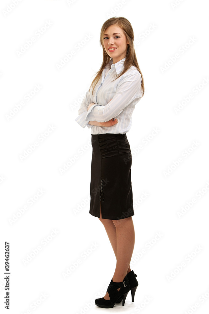 A full length portrait of a beautiful businesswoman standing A full length portrait of a beautiful businesswoman standing