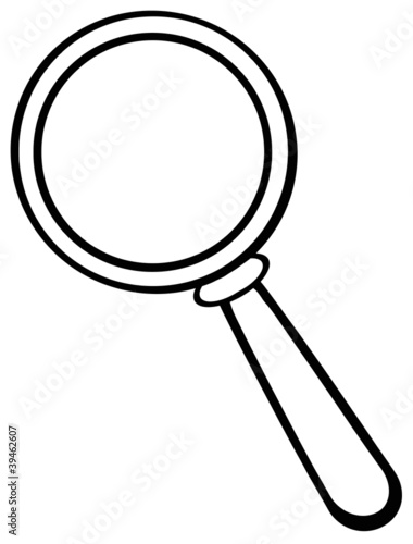 Outlined  Magnifying Glass