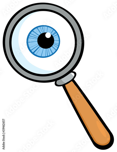 Magnifying Glass With  Eye Ball