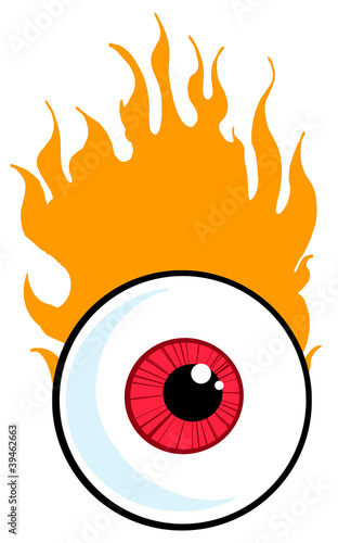 Red Eyeball In Flames