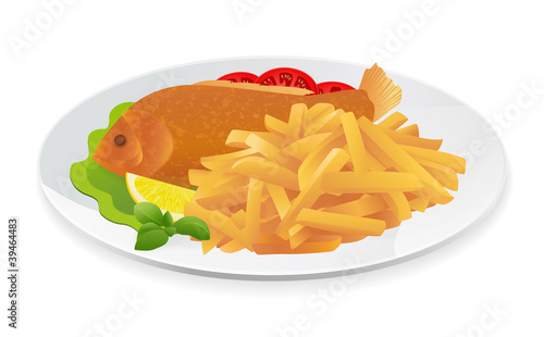 Fish and Chips, popular take-away food in the United Kingdom