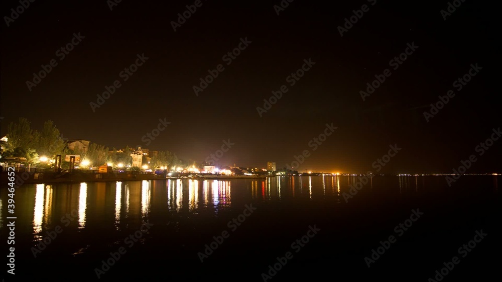 Time lapse Night City of Theodosius, the coast Time lapse Night City of Theodosius, the coast