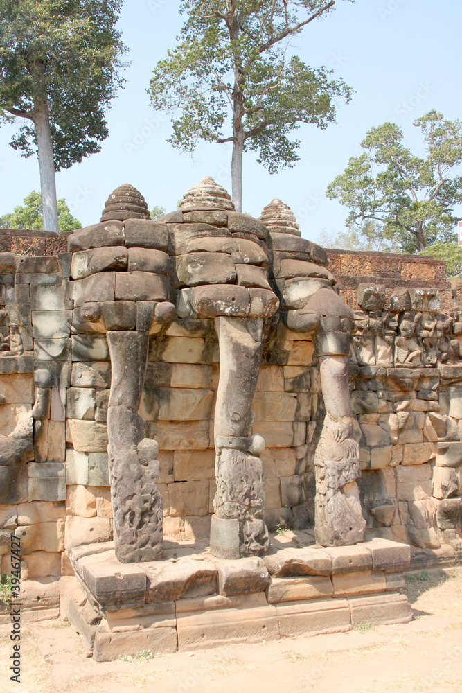 Fototapeta premium Terrace of the elephants, Angkor Thom