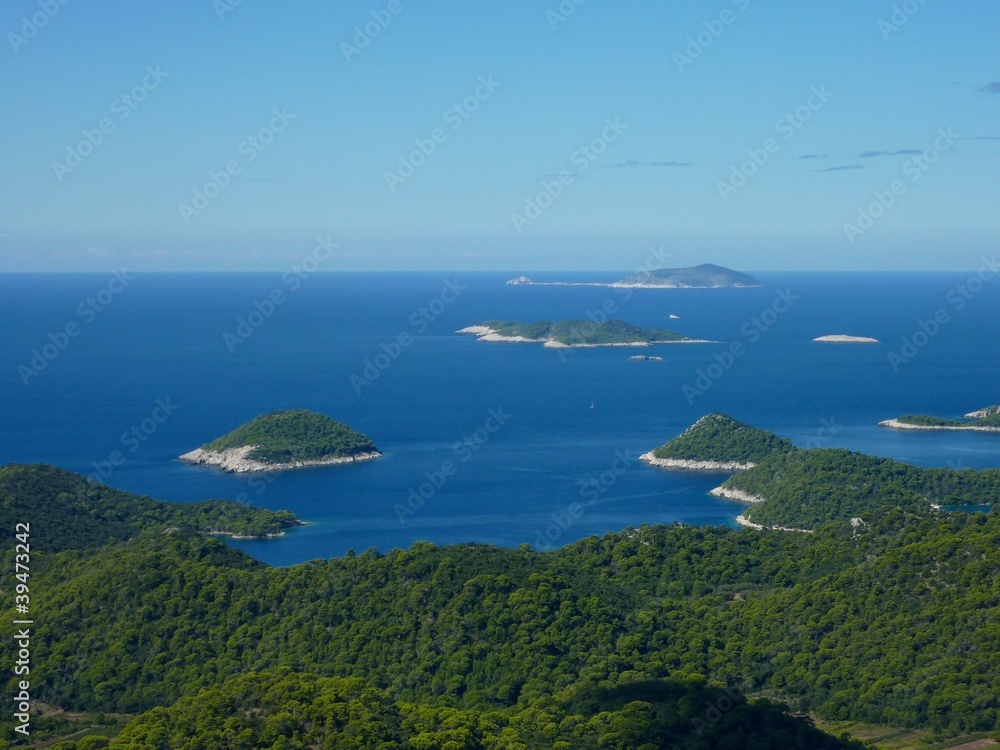 The island Lastovo in Croatia with a view at the Adriatic sea