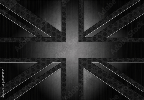 grunge metallic union jack
