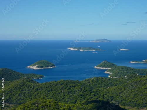 The island Lastovo in Croatia with a view at the Adriatic sea