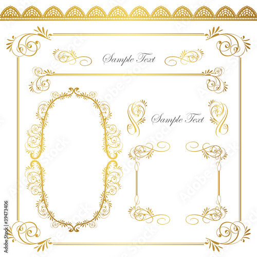 gold frame set