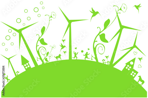 Windkraftanlage Abstrakte Welt