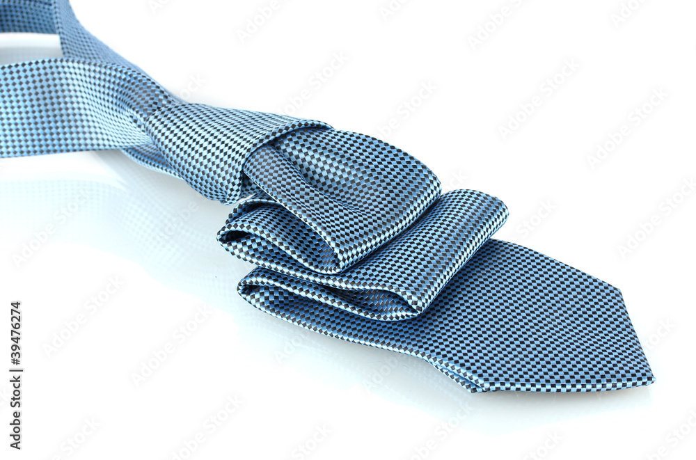Blue tie isolated on white Blue tie isolated on white
