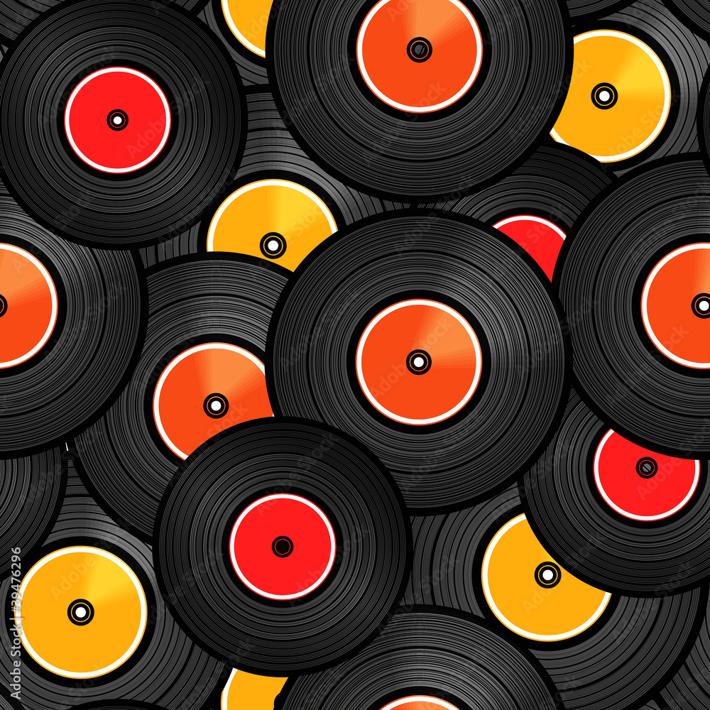 Vinyl audio discs seamless background