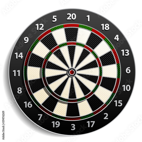 dart Target isolated on white