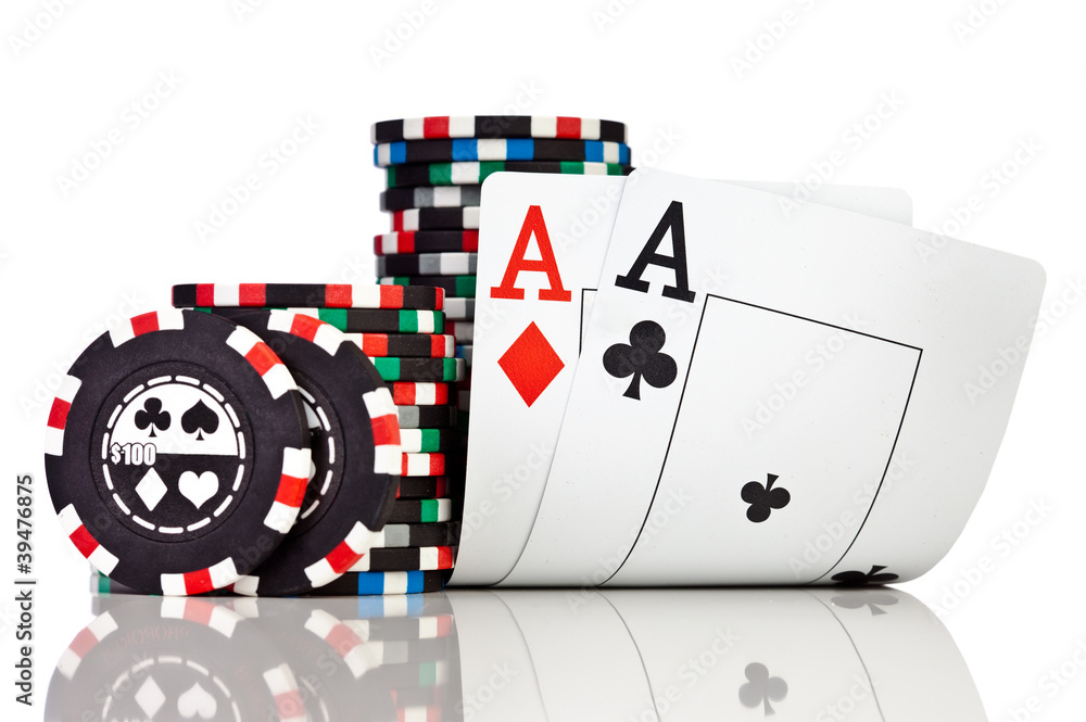 Obraz premium chips and two aces