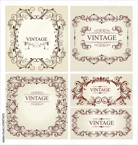 Vintage frame - set