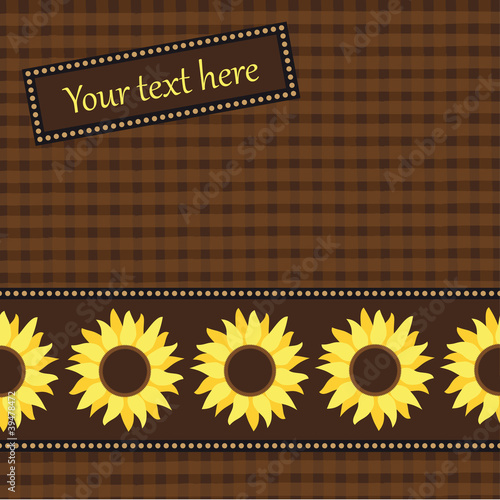 Karte Sonnenblumen braun