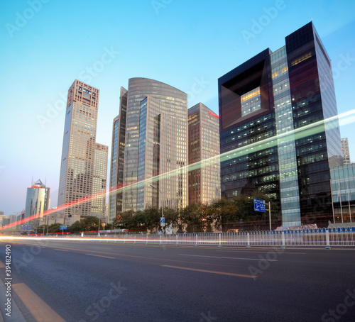 city street at dusk