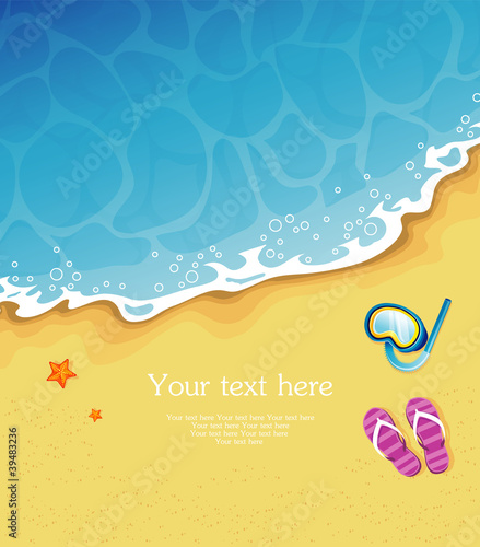 Vector illustration of Summer tropical banner