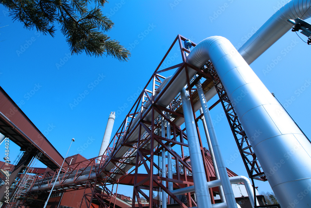 Industrial zone, installation of Steel pipelines and cables in b Industrial zone, installation of Steel pipelines and cables in b