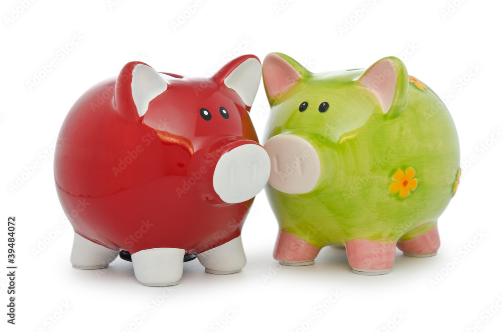 Piggy bank isolated on the white background Piggy bank isolated on the white background