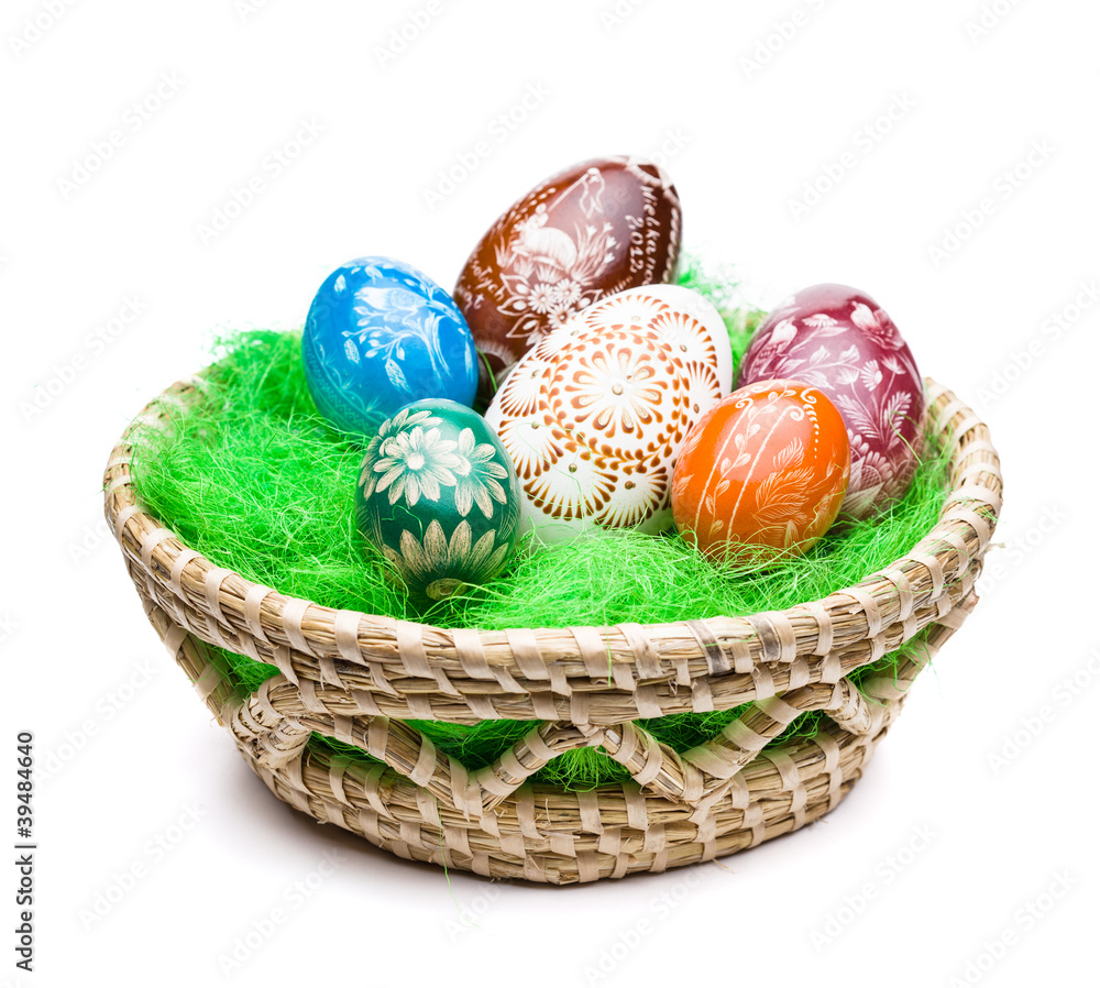 Eggs in Easter Basket Eggs in Easter Basket