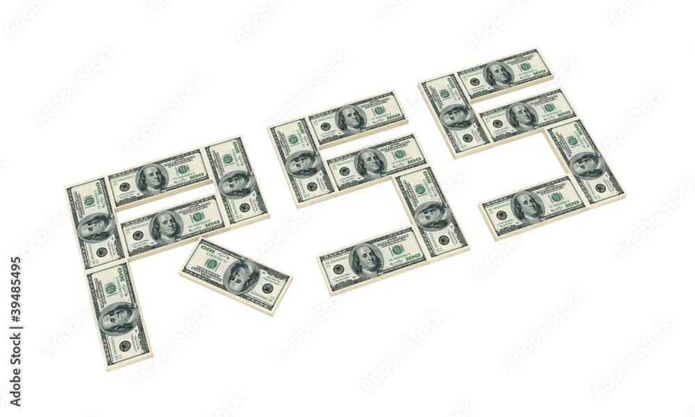 Word RSS made of dollars. Word RSS made of dollars.
