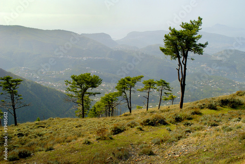 Top of Monte Faito overlooking Sorrento Peninsular Italy