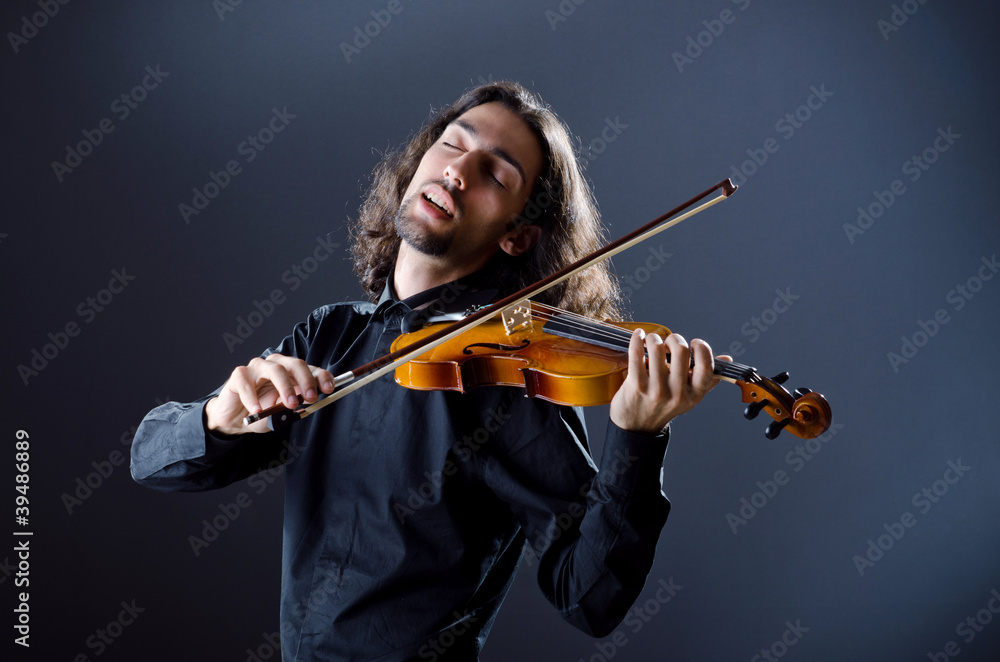 Young violin player playing Young violin player playing