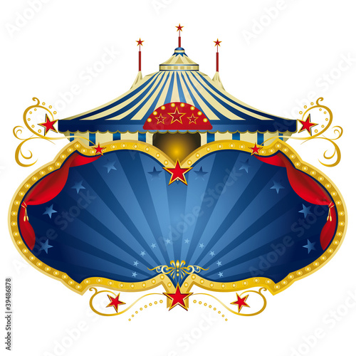 Magic blue circus frame