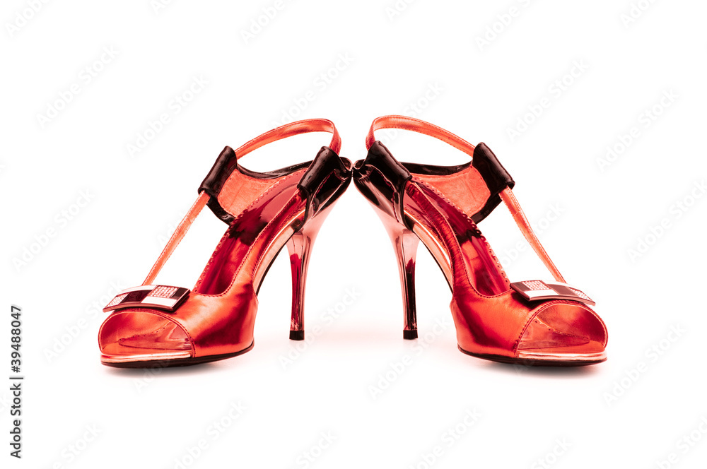 Female shoes on white background Female shoes on white background