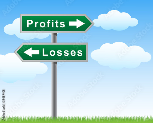 Road sign profits losses