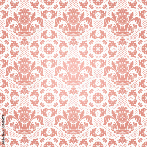 Lace background, pink ornamental flowers