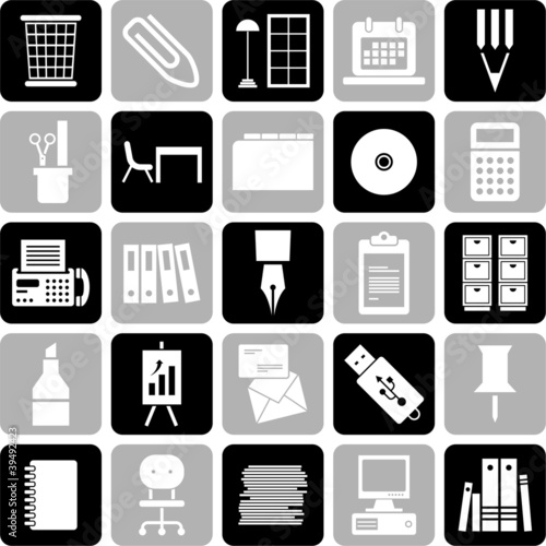 Office supplies icons