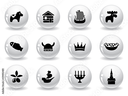 Web buttons, swedish icons