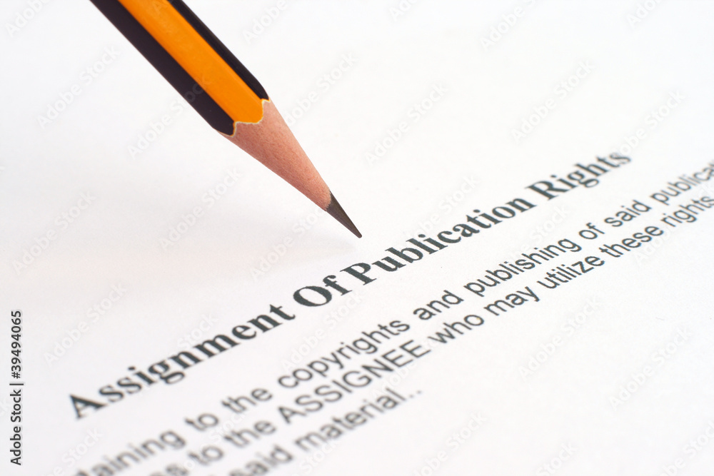 Asignment of publication rights Asignment of publication rights