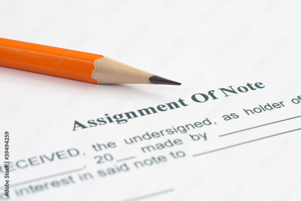 Assignment of note Assignment of note