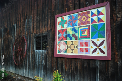 Barn patchwork quilt art