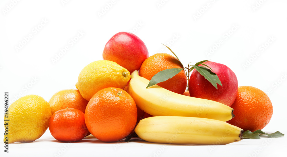 citrus fruits isolated on a white background. citrus fruits isolated on a white background.