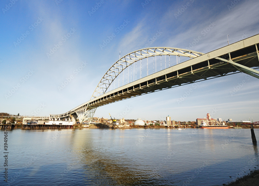 Naklejka premium A beautiful view of freemont bridge