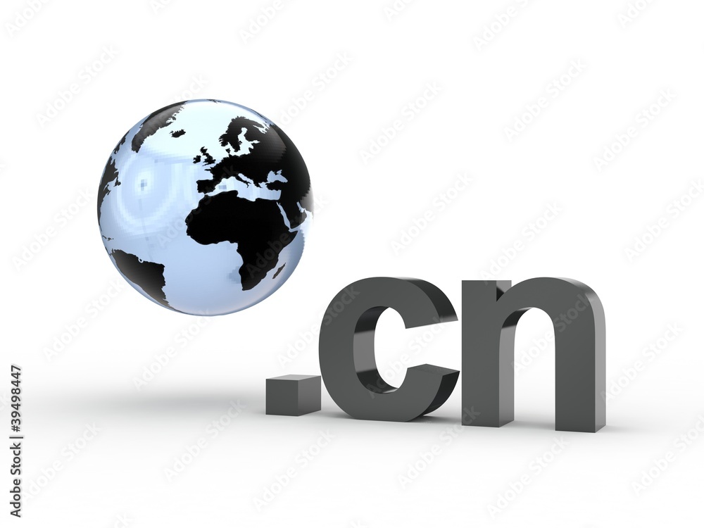 3D Domain cn mit Weltkugel