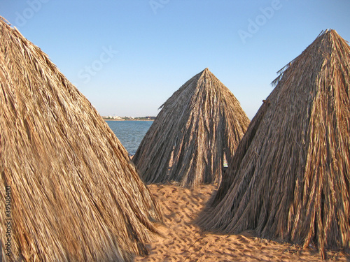 huts on egyptian beach