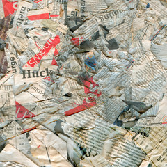 Fotobehang Kranten Abstracte krantentextuur in grungestijl  © danr13