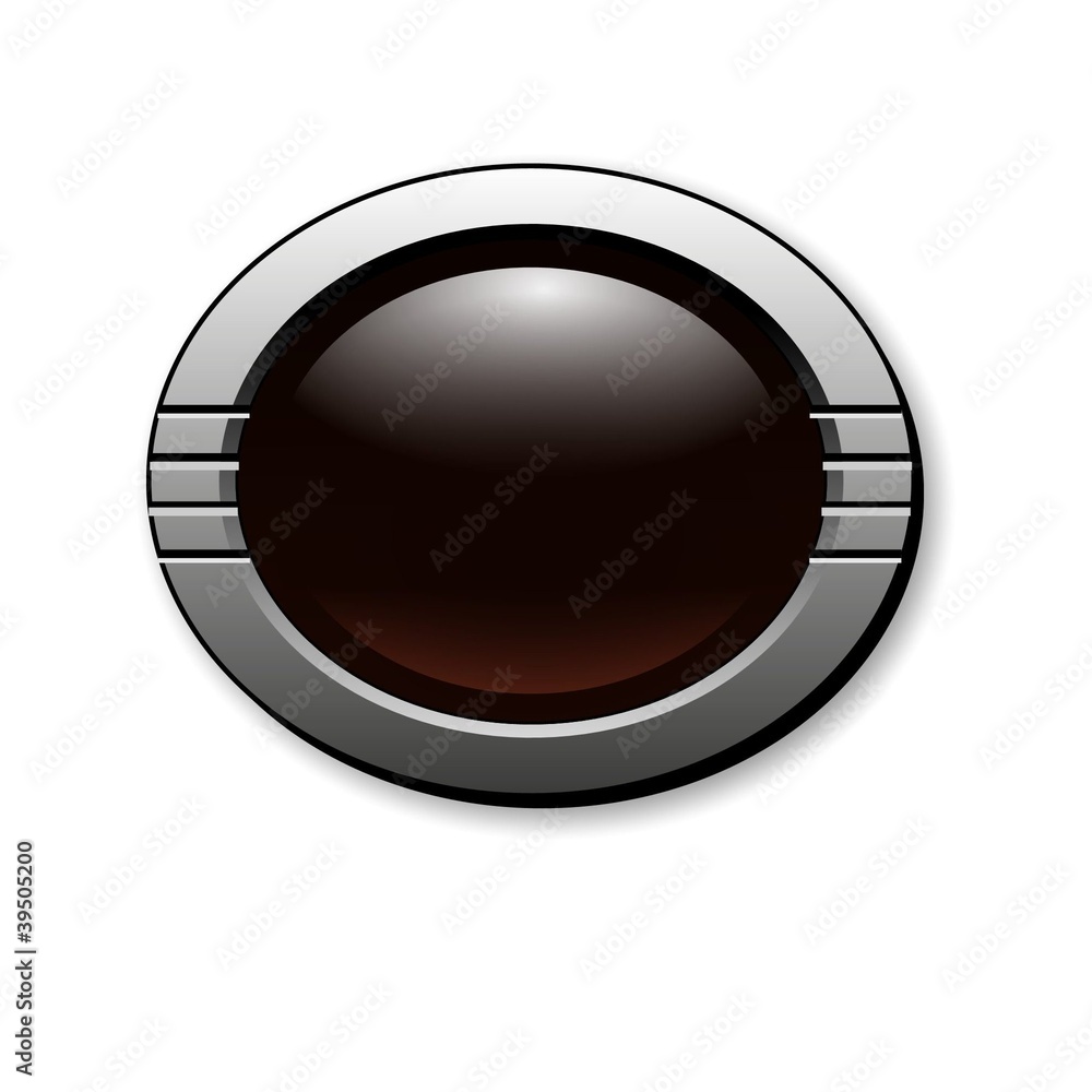 Button - schwarz - grau umrandet