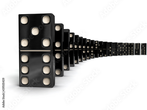 Fotografie Row of dominoes