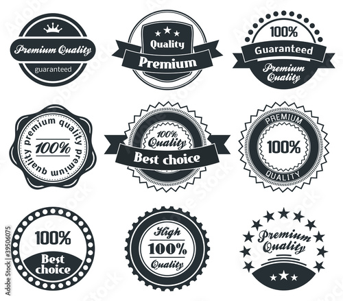 Retro Vintage Premium Quality and Best Choice Label