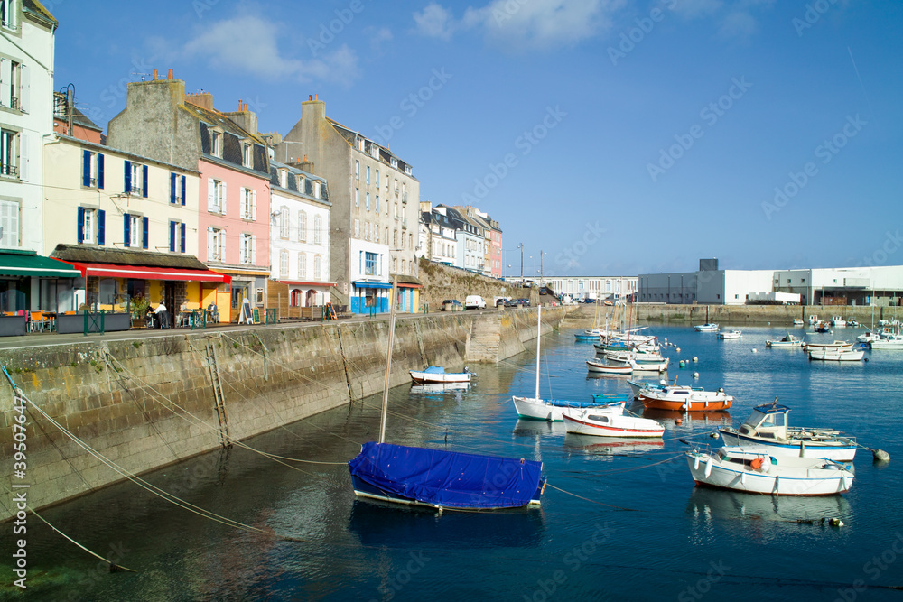 harbor of douarnenez in brittany